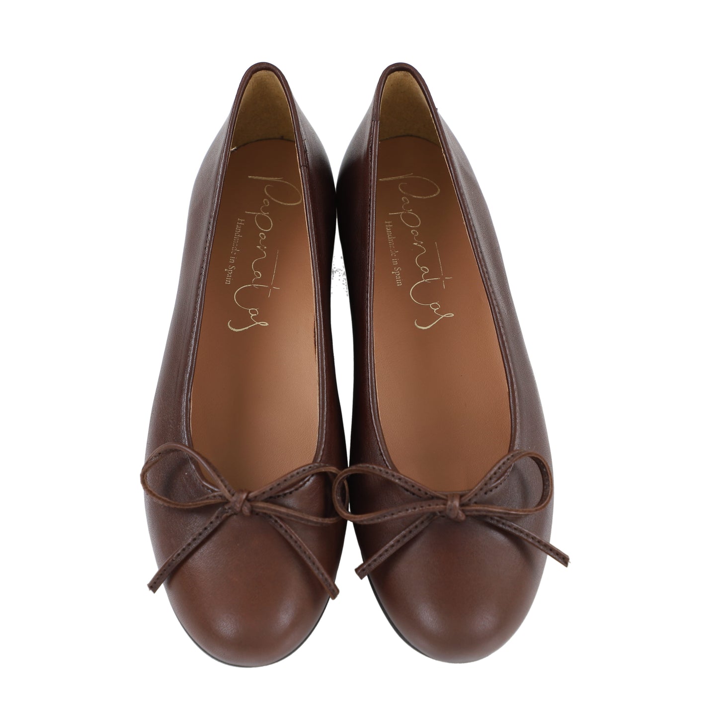 PAPANATAS BROWN LEATHER BALLET FLAT