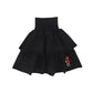LITTLE PARNI BLACK TERRY PANEL SKIRT