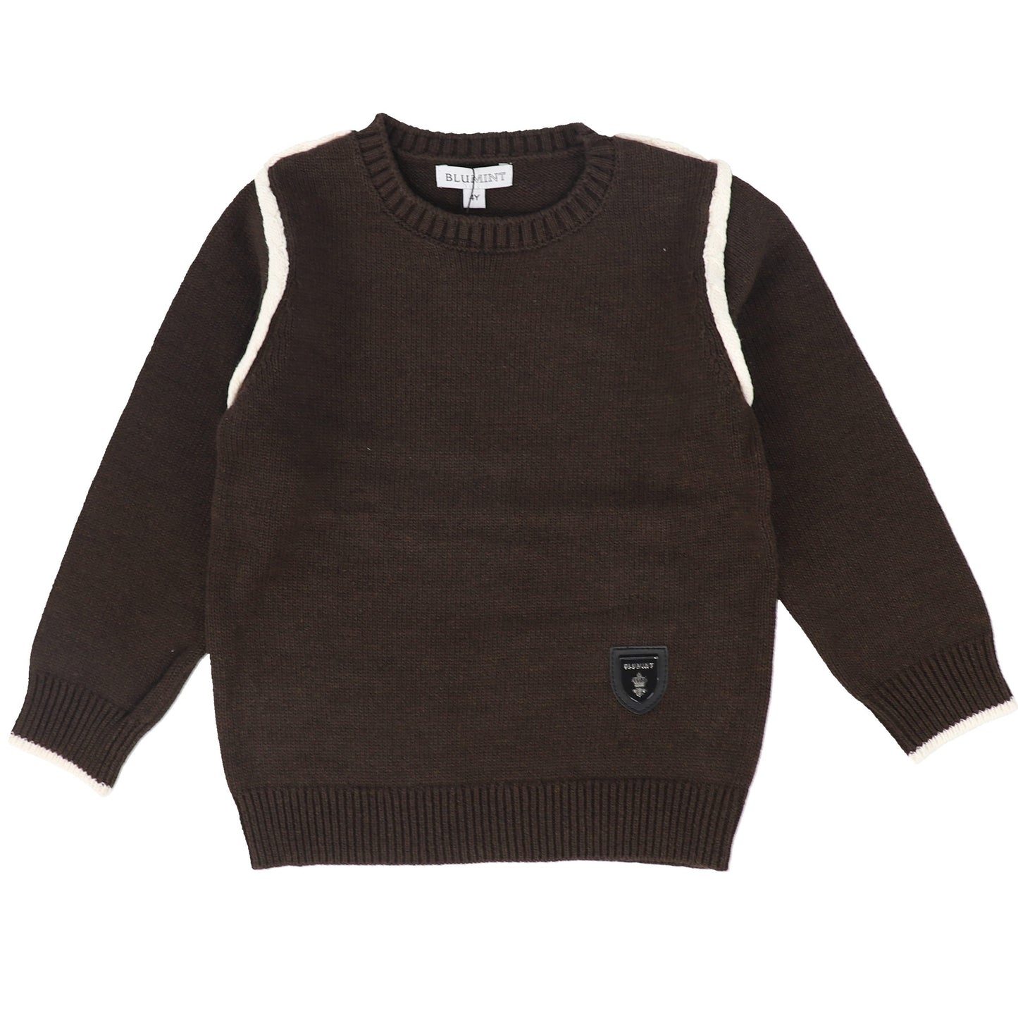 BLUMINT BROWN ROPE DESIGN SWEATER