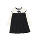 PATACHOU BLACK/BEIGE KNIT BOW DRESS