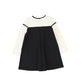 PATACHOU BLACK/BEIGE KNIT BOW DRESS