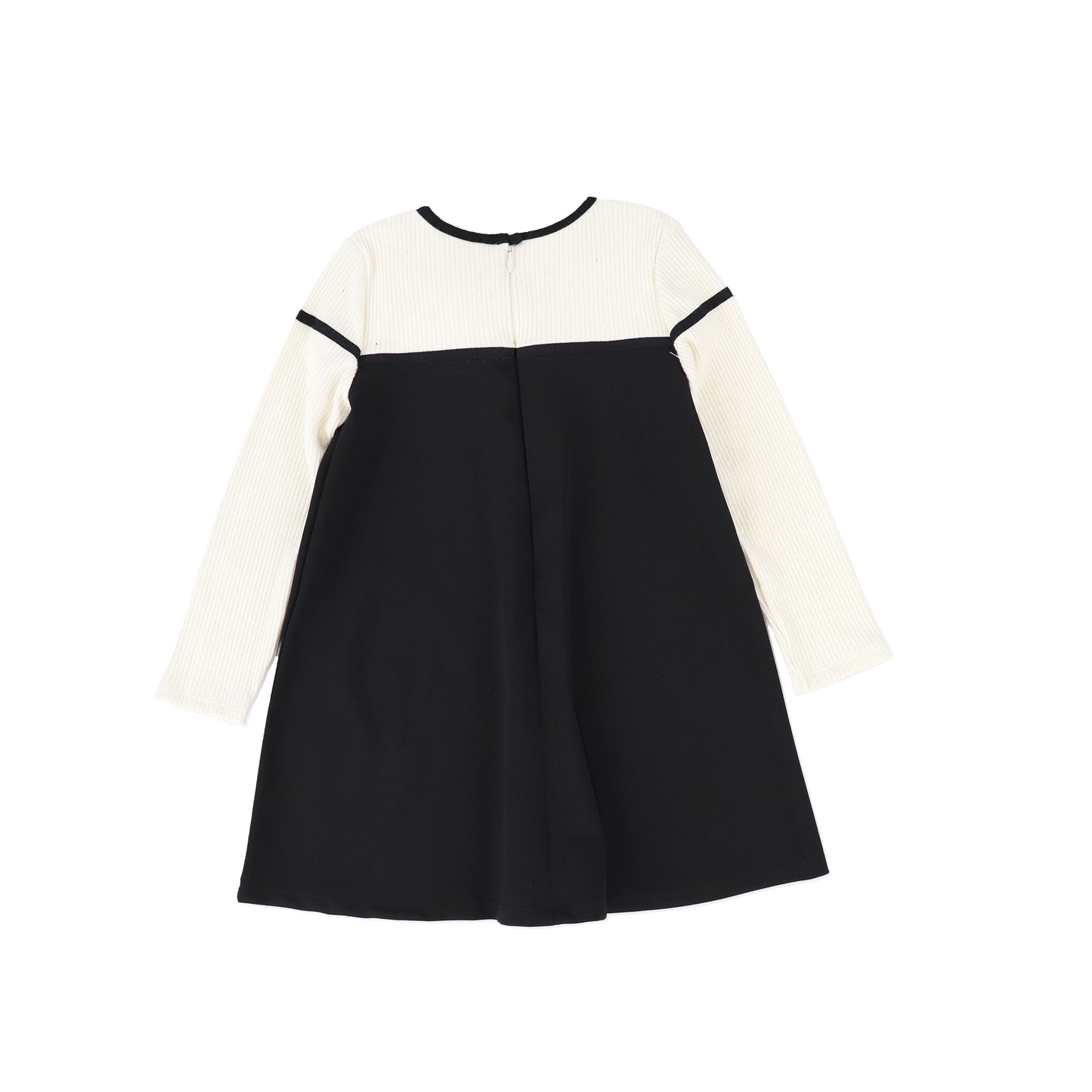 PATACHOU BLACK/BEIGE KNIT BOW DRESS