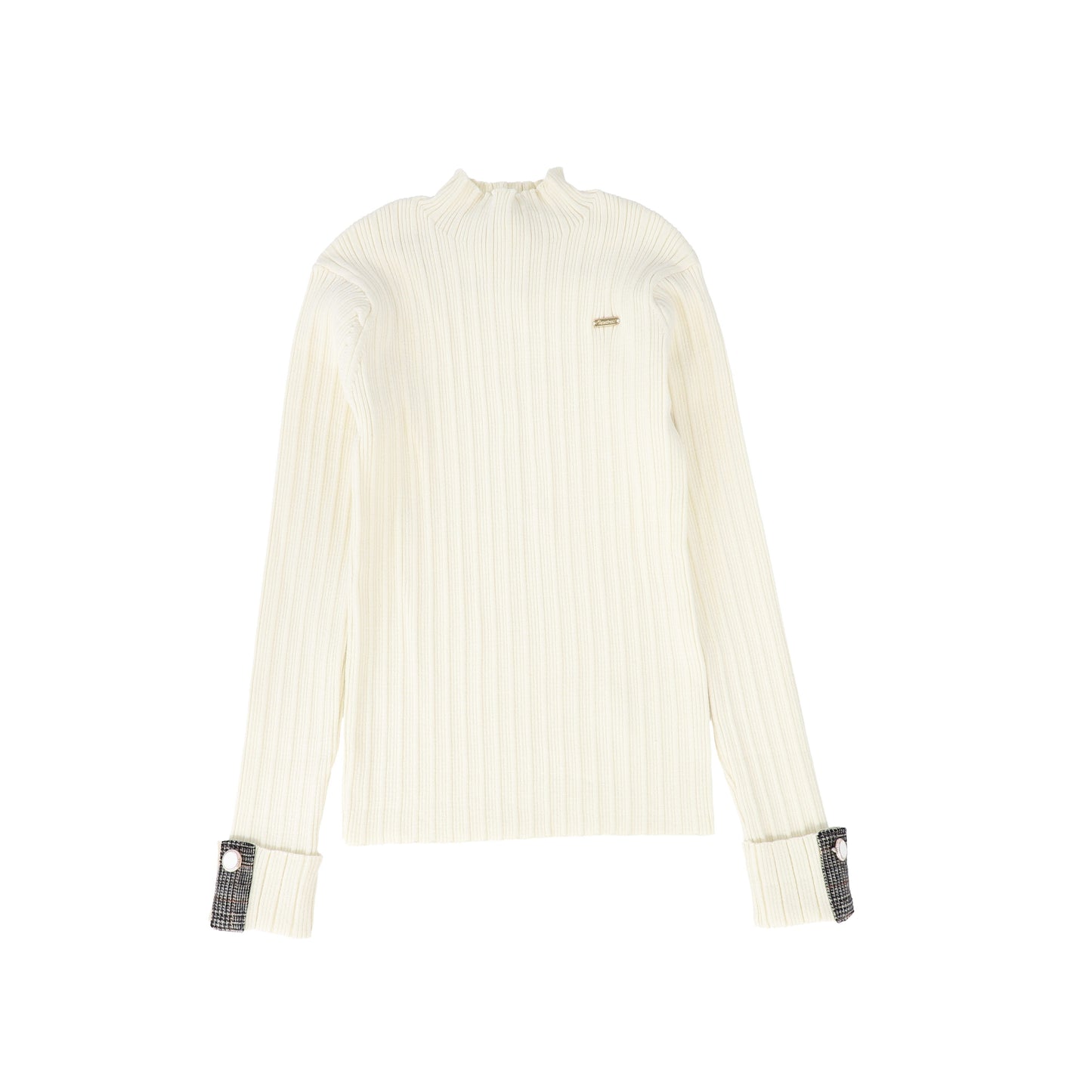 PATACHOU CREAM RIBBED KNIT SWEATER [FINAL SALE]