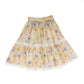 PETITE AMALIE WATER COLOR FLORAL RUFFLE SKIRT
