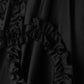 MALLORY AND MERLOT BLACK RUFFLE TRIM MIDI SKIRT