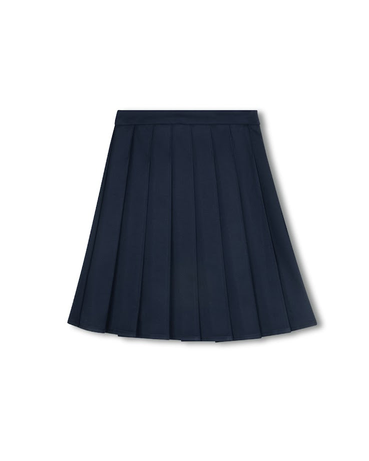 LILOU NAVY PLEATED SKIRT