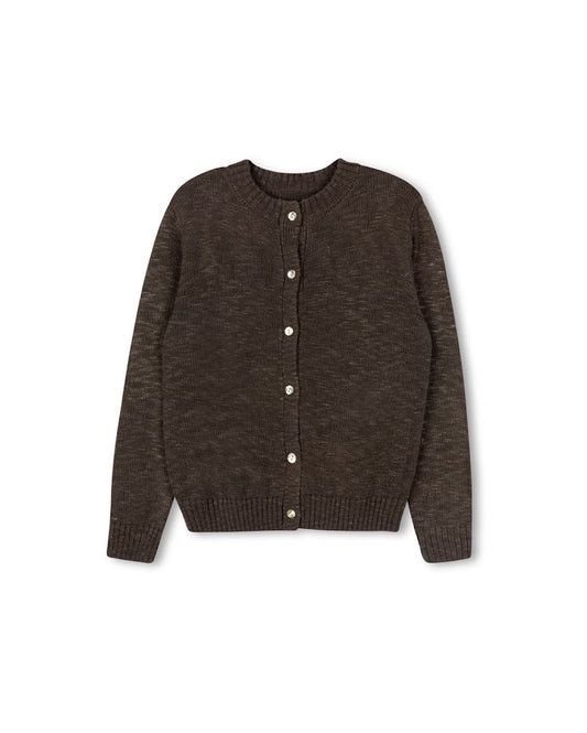PAPILLON OLIVE GREEN WOOL KNIT CARDIGAN