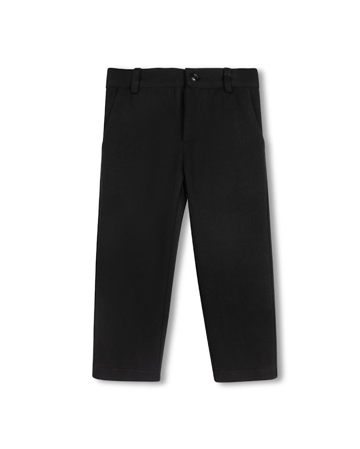 HARPER JAMES BLACK HERRINGBONE PANTS