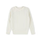 HARPER JAMES IVORY BRAIDED KNIT SWEATER