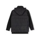 HELLO YELLOW BLACK PUFFER KNIT SLEEVE JACKET