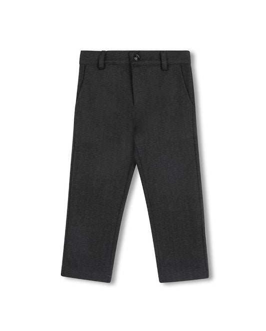 HARPER JAMES CHARCOAL HERRINGBONE PANTS