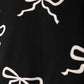 PHIL AND PHOEBE BLACK SCATTERED BOW SWEATSHIRT SET