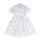 PHILOSOPHY CREAM WITH BLUE FLORAL PRINT DRESS