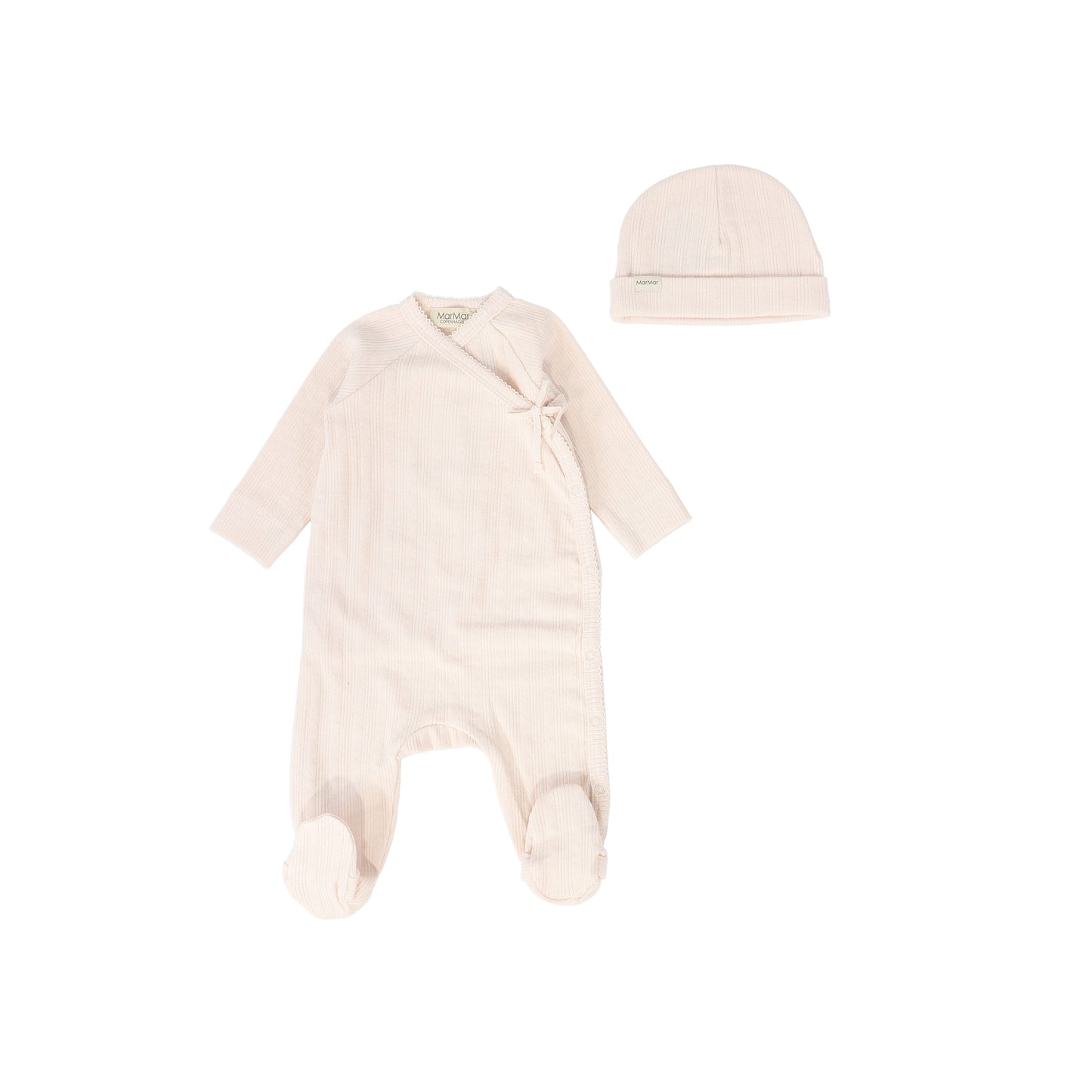 MARMAR COPENHAGEN DUSTY PINK WRAP FOOTIE + BEANIE