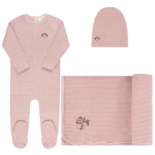 ELY'S & CO PINK STRIPED SET