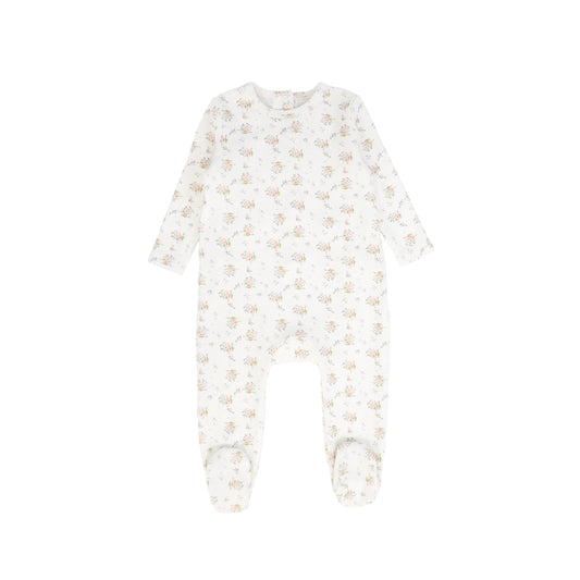 BEBE JOLEE PINK FLORAL PRINTED FOOTIE