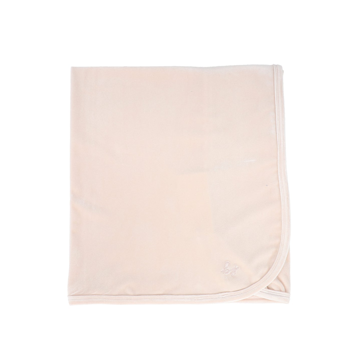 BEBE JOLEE PINK VELOUR EMBROIDERED BLANKET