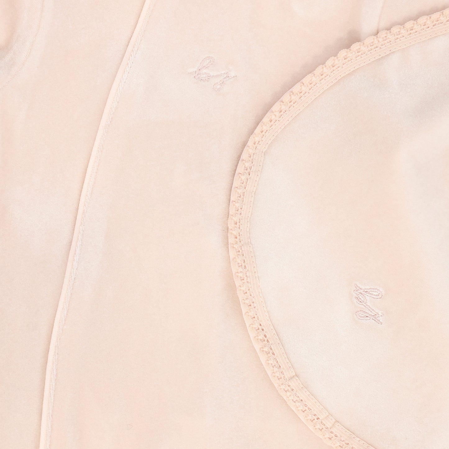 BEBE JOLEE PINK VELOUR COLLAR FOOTIE
