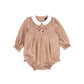 BAMBOO PINK WOOL EMBROIDERED ROMPER