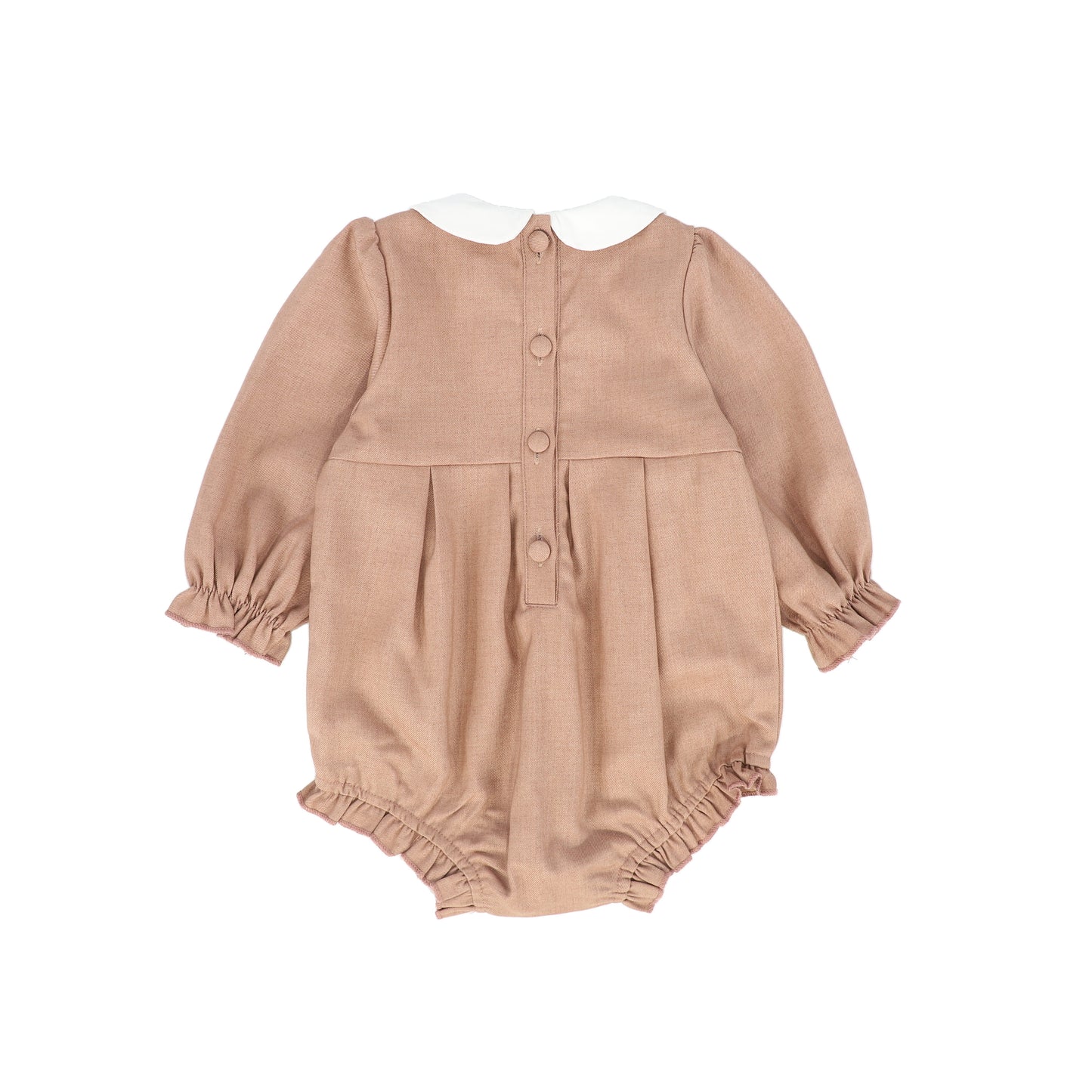BAMBOO PINK WOOL EMBROIDERED ROMPER