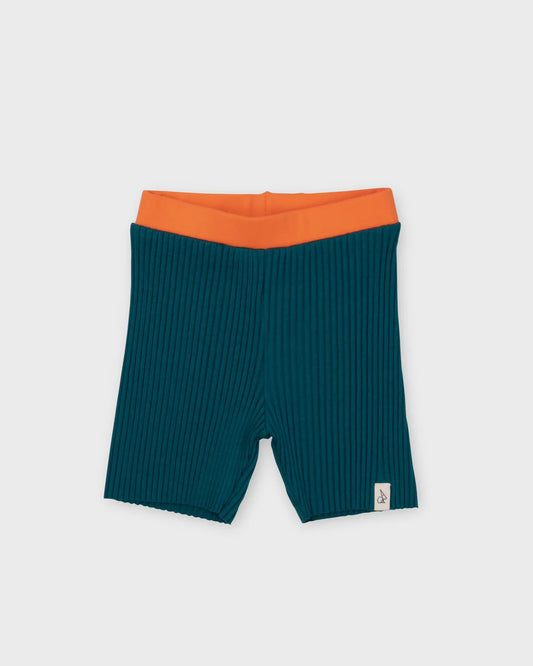 BONNIE AND THE GANG BLUE RIBBED TRIM SHORTS [FINAL SALE]