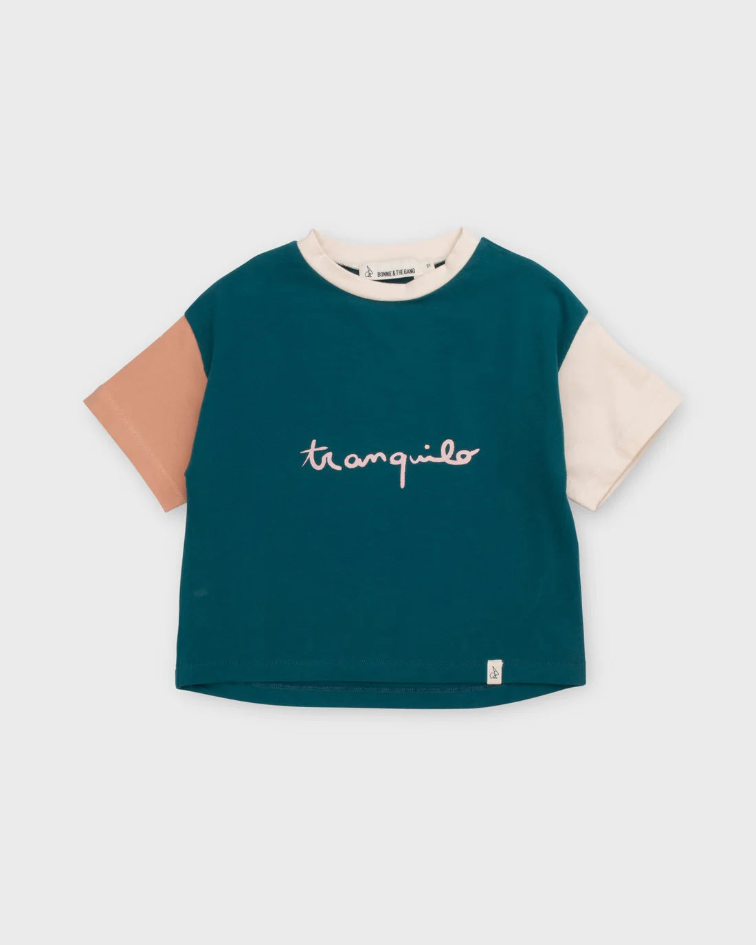 BONNIE AND THE GANG BLUE COLORBLOCK SS TEE [FINAL SALE]