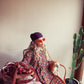 PIUPIUCHICK RUST FLORAL COLLAR DRESS