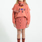 PIUPIUCHICK CORAL WORDED SWEATSHIRT
