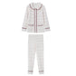 COCO BLANC BURGUNDY PRINTED COLLAR PAJAMA SET