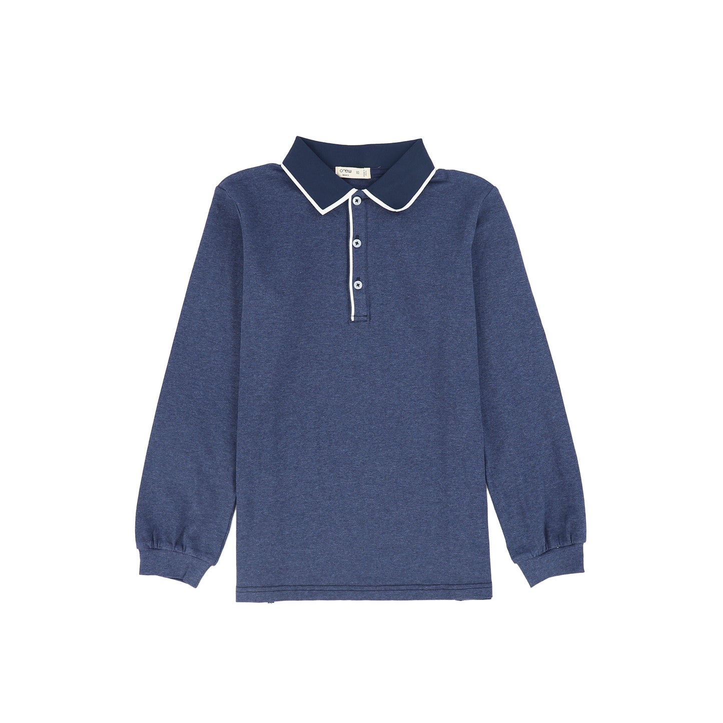 CREW KIDS DARK BLUE TRIM COLLAR POLO