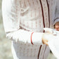 COCO BLANC BURGUNDY PRINTED COLLAR PAJAMA SET