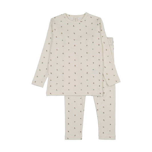 LILETTE CREAM/PINK BITSY FLORAL LOUNGE SET