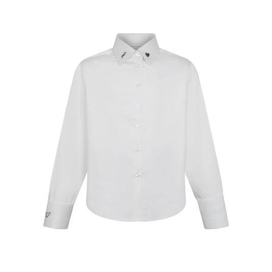 LITTLE PARNI WHITE / GREY BLOUSE