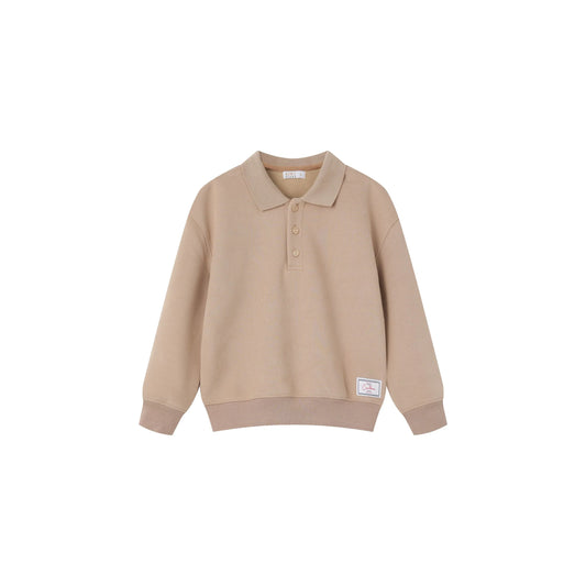 COCO BLANC TAN POLO SWEATSHIRT