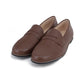 CAMILLE KIDS CHOCOLATE BROWN LEATHER POLO BEAR LOAFER