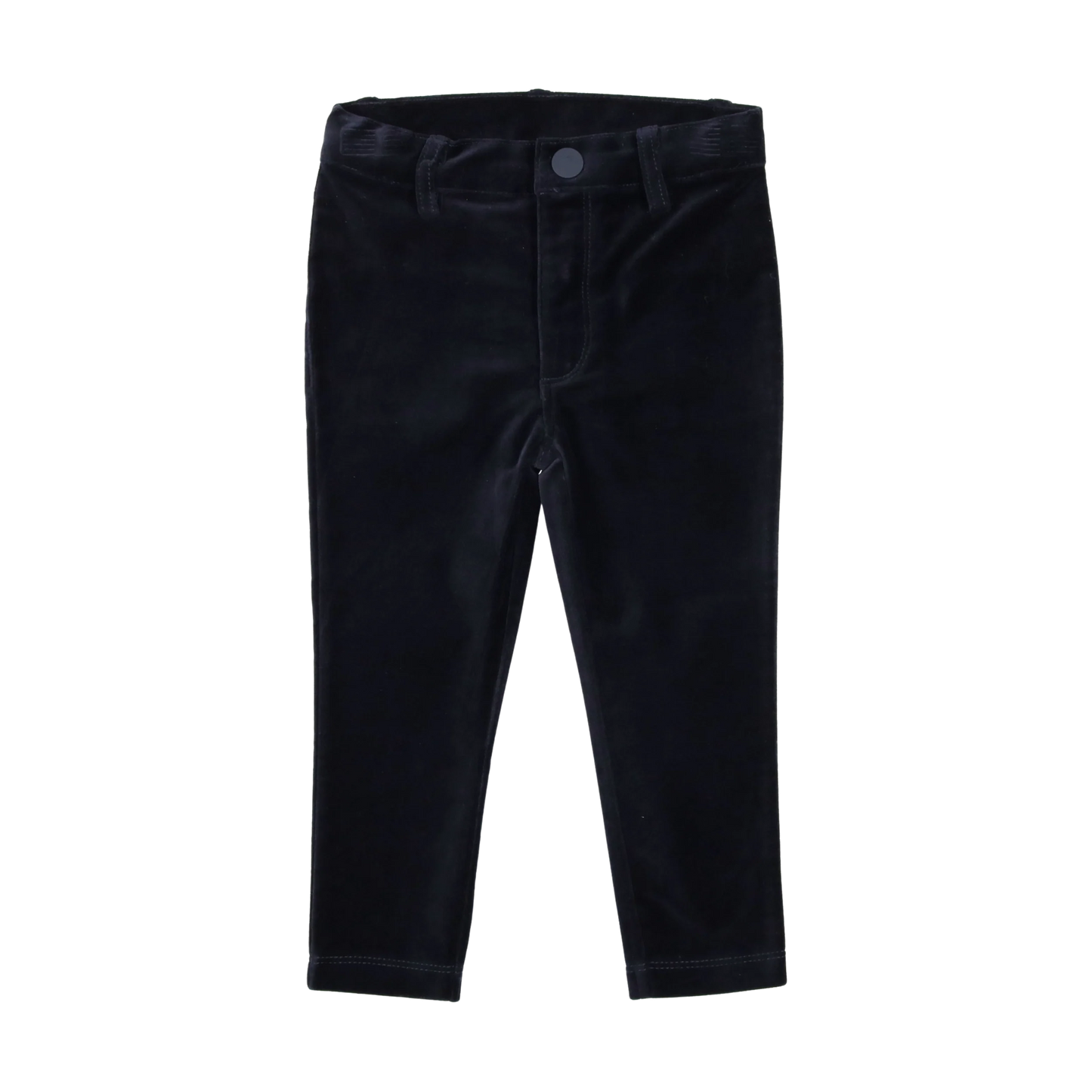 LIL LEGS NAVY VELVET PANTS
