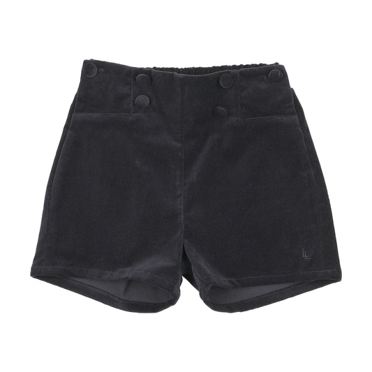 ANALOGIE NAVY VELVET SHORTS