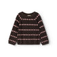 MARMAR COPENHAGEN BROWN HEART STRIPE SWEATER