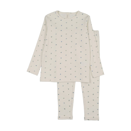 LILETTE CREAM/BLUE BITSY FLORAL LOUNGE SET