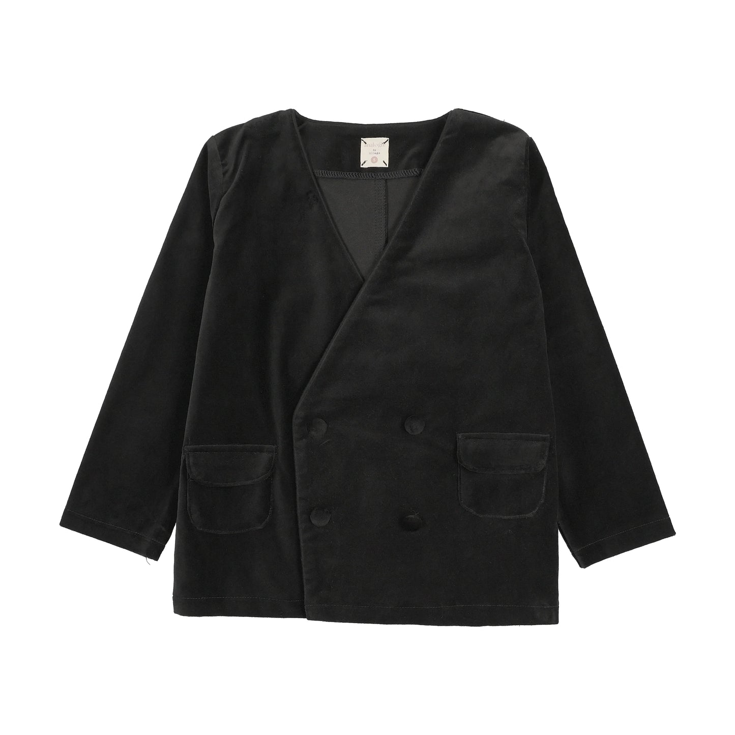 ANALOGIE BLACK TRIM VELVET BLAZER