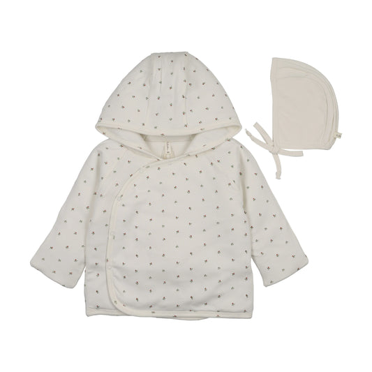 LILETTE CREAM/PINK PADDED BITSY FLORAL JACKET