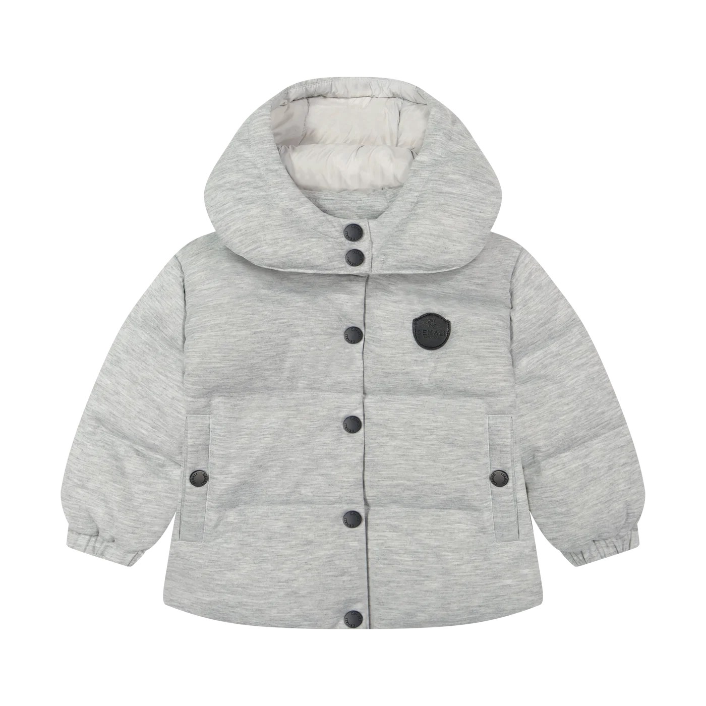 DENALI HEATHER GREY EMBLEM PATCH COAT