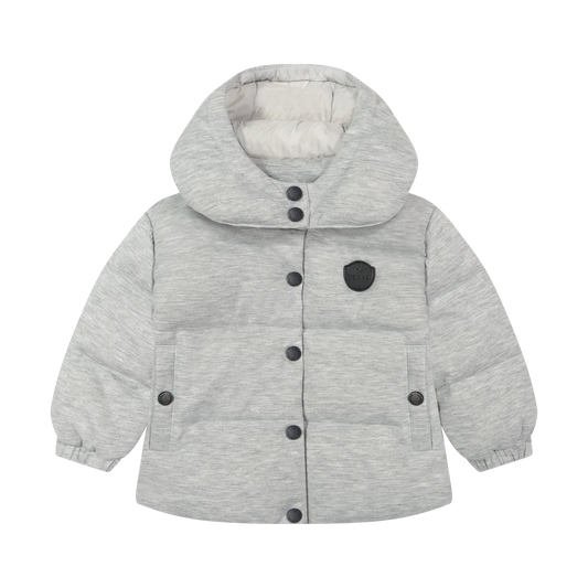 DENALI HEATHER GREY EMBLEM PATCH COAT