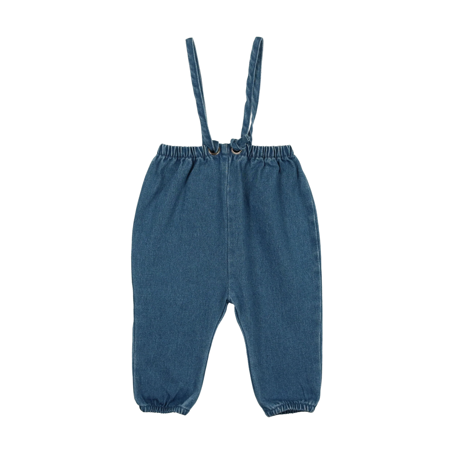 LIL LEGS BLUE DENIM SUSPENDER PANTS