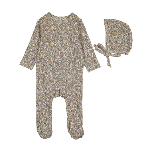 LILETTE BLUE SWEET LIBERTY PRINT FOOTIE SET