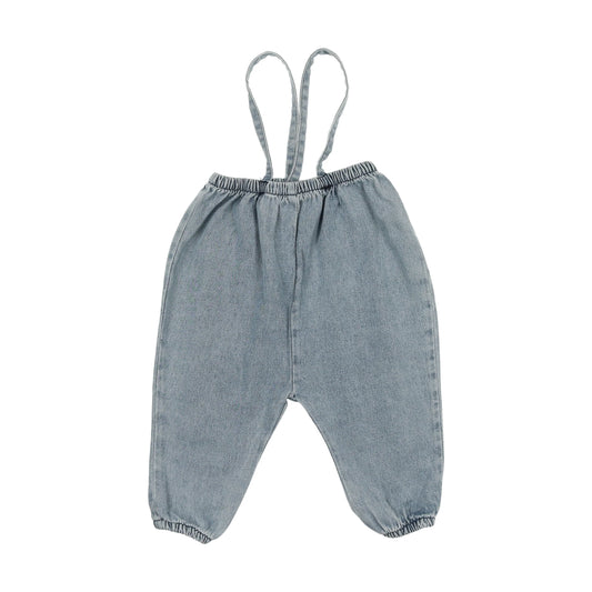 LIL LEGS STONEWASH BLUE DENIM SUSPENDER PANTS