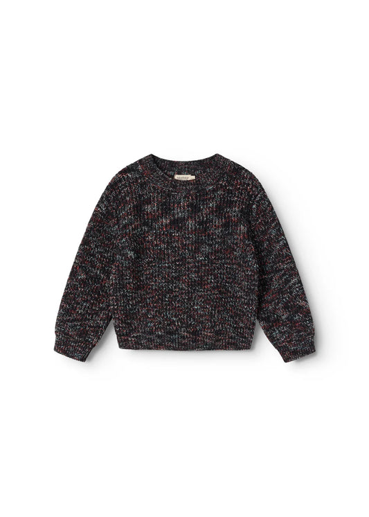 MARMAR COPENHAGEN BLACK MARLED KNIT SWEATER