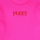 PUCCI MAGENTA CHUNKY KNIT LOGO SWEATER
