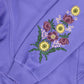 NICOLE MILLER PURPLE EMBROIDERED FLOWER SWEATSHIRT [FINAL SALE]