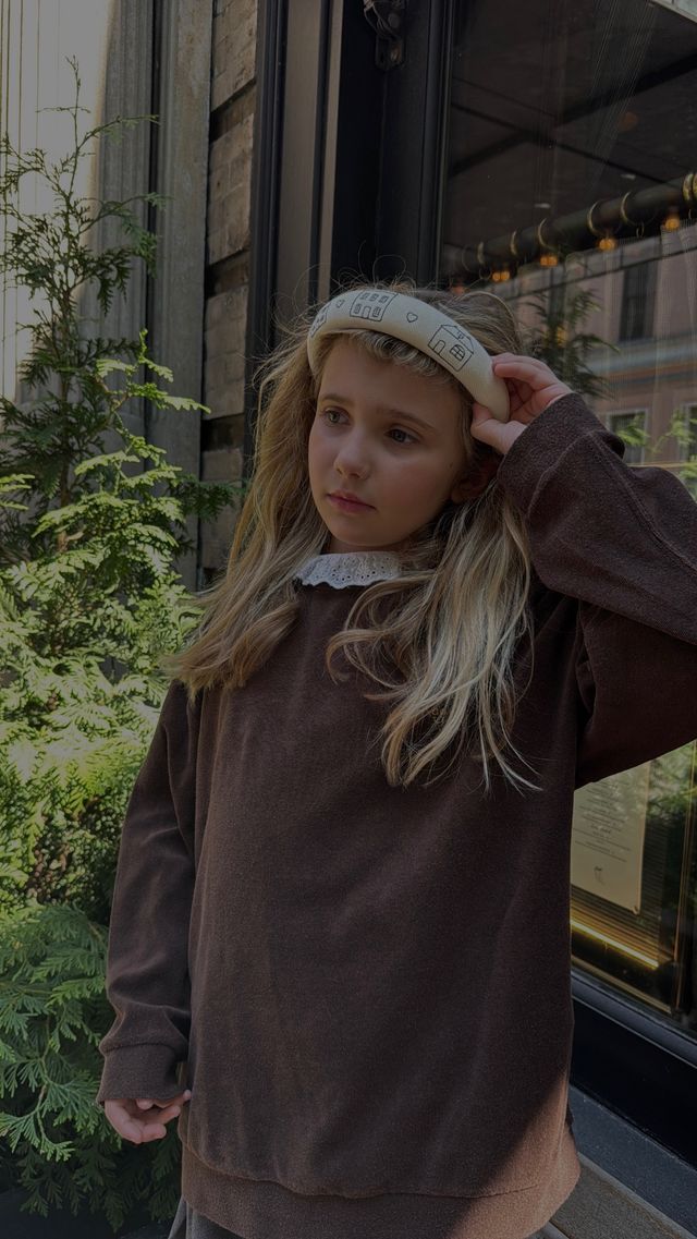 LE ENFANT IVORY TOILE PRINT HEADBAND [FINAL SALE]